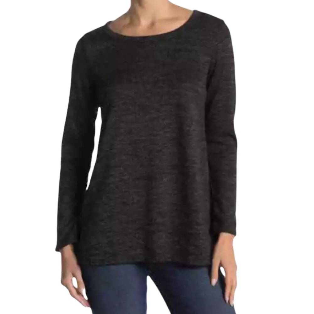 Forgotten Grace Long Sleeves Crew Neck Gray Top Size Small NEW